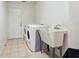 Practical laundry room featuring a washing machine, dryer, and a utility sink, blending functionality with essential home needs at 4300 Nw 4Th Cir, Ocala, FL 34475