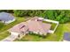 Aerial view of home showing fenced-in backyard and additional structure on property at 10151 Sw 41St Ter, Ocala, FL 34476