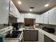 Efficient kitchen with updated countertops, white cabinets, and a stainless steel sink at 3525 E Fort King St # 140, Ocala, FL 34470