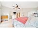 Bright main bedroom with ceiling fan, en suite bathroom and large closet at 3831 Se 48Th St, Ocala, FL 34480