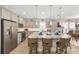 Modern kitchen features stainless steel appliances, granite countertops, and a large center island with pendant lighting at 4340 Nw 56Th Ct, Ocala, FL 34482