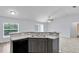 Kitchen sink and bar area with modern gray cabinets and lighting at 4501 Sw 159Th Street Rd, Ocala, FL 34473