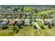 A charming neighborhood is featured with its manicured landscaping and a clear blue sky at 5093 Nw 35Th Lane Rd, Ocala, FL 34482