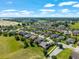 An aerial perspective highlights a neighborhood with lush landscaping against a bright sky at 5093 Nw 35Th Lane Rd, Ocala, FL 34482
