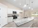New kitchen features granite counters, white cabinets, and a center island with a stainless sink at 5908 Sw 111Th Place Rd, Ocala, FL 34476