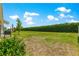 A spacious backyard with a privacy hedge and a patio area with a grill at 9209 Sw 58Th Cir, Ocala, FL 34476