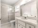 Bathroom with shower, vanity, and medicine cabinet mirror at 9367 Sw 83Rd Ave # C, Ocala, FL 34481