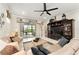 Cozy living room with a sliding glass door leading to the patio at 9634 Sw 67Th St, Ocala, FL 34481