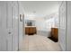 Bright bathroom with a corner tub, double sinks, tiled floors, and closet space at 15776 Sw 11Th Terrace Rd, Ocala, FL 34473