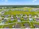 An aerial view showcases a vibrant community with manicured lawns, private pools, and charming homes at 2984 Ne 43Rd Rd, Ocala, FL 34470