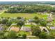 Residential neighborhood aerial view with mature trees and green lawns at 4360 Se 106Th St, Belleview, FL 34420
