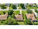 Aerial view showcasing a well-maintained home with lush greenery and a well-manicured lawn at 4555 Nw 6Th Cir, Ocala, FL 34475
