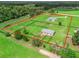 Expansive property showcasing a picturesque farm estate with multiple buildings, serene landscaping, and secure fencing at 7041 Ne 22Nd Court Rd, Ocala, FL 34479