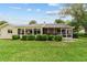 Spacious backyard featuring a screened patio and well-maintained lawn, ideal for outdoor living at 8677 Sw 95Th Ln # A, Ocala, FL 34481