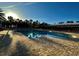 Sparkling community pool surrounded by deck chairs and lush palm trees under a sunny sky at 9706 Sw 92Nd Place Rd, Ocala, FL 34481