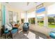 Bright sunroom filled with natural light offering serene views of the landscaped outdoors at 12489 Se 90Th Ter, Summerfield, FL 34491