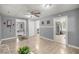 Spacious living area with new vinyl floors leading to the rest of the home at 1330 Ne 55Th St, Ocala, FL 34479