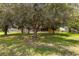 Expansive backyard with mature trees and a view of the back of the home at 13835 Se 85Th Cir, Summerfield, FL 34491