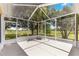 Screened patio with views of backyard and landscaping at 13835 Se 85Th Cir, Summerfield, FL 34491