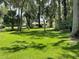 Large, sun-drenched backyard featuring lush green grass and mature trees at 1523 Se 80Th St, Ocala, FL 34480