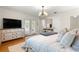 A naturally lit main bedroom featuring hardwood floors and french doors at 1922 Se 13Th St, Ocala, FL 34471