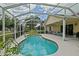 Scenic view of a backyard pool and screened-in patio area perfect for outdoor relaxation at 3146 Williams Rd, The Villages, FL 32162