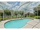 Relaxing screened pool with lush landscaping, clear water, and a beautiful sky view at 3146 Williams Rd, The Villages, FL 32162