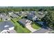 Aerial view of homes in a suburban neighborhood featuring well-manicured lawns at 3948 Se 4Th Ter, Ocala, FL 34480
