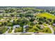 A sunny aerial view of a neighborhood with well-maintained homes, green lawns, and mature trees on a sunny day at 6113 Sw 101St Pl, Ocala, FL 34476