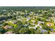 A sunny aerial view of a neighborhood shows well-maintained homes surrounded by mature trees and green lawns at 6113 Sw 101St Pl, Ocala, FL 34476