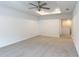Bedroom with ceiling fan, recessed lighting, and neutral colored carpet at 7067 Sw 60Th Ln, Ocala, FL 34474