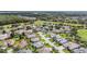 This amazing aerial view showcases the community's beautiful golf course and mature trees at 7243 Se 172Nd Legacy Ln, The Villages, FL 32162