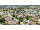 This aerial view highlights the community's golf course, lake, and gorgeous lawns at 7243 Se 172Nd Legacy Ln, The Villages, FL 32162