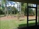 Enjoy peaceful views from this screened-in porch, overlooking the backyard and wooded areas at 80 Hickory Course Loop, Ocala, FL 34472