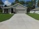 Charming home with a well-manicured lawn, front-facing garage, and inviting entrance at 80 Hickory Course Loop, Ocala, FL 34472