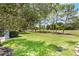 Expansive backyard overlooking the golf course, framed by mature trees, offers serene outdoor living at 16023 Sw 14Th Avenue Rd, Ocala, FL 34473