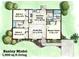 Baxley model home floor plan showing layout with sq ft living and room dimensions at 2350 Sw 150Th Ct, Ocala, FL 34481