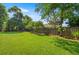 Expansive backyard featuring lush green grass and a well-maintained fence at 2418 Se 22Nd Pl, Ocala, FL 34471