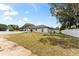 Spacious backyard with sod lawn and a new white fence at 36 Pine Radl, Ocala, FL 34472