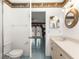 Bathroom featuring double sinks, vanity, and toilet at 6172 Sw 101St Pl, Ocala, FL 34476