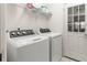 Laundry room features include new appliances, a storage shelf and back door at 9746 Sw 89Th Loop, Ocala, FL 34481