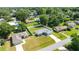 Aerial view featuring the home with fenced yard and tree coverage at 4325 Se 60Th St, Ocala, FL 34480