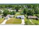 Aerial shot showcasing the property's location and large, fenced backyard with mature trees at 4325 Se 60Th St, Ocala, FL 34480