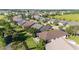 Aerial shot displays a neighborhood with well-maintained homes, mature trees, and lush lawns in a suburban community at 4970 Nw 35Th Lane Rd, Ocala, FL 34482