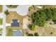 Aerial view of the house in a cul-de-sac, showcasing the roof and surrounding landscape at 5 Dogwood Loop Ave, Ocala, FL 34472