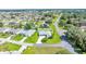 Aerial view of a neighborhood featuring well-maintained homes and lush greenery at 5459 Sw 86Th St, Ocala, FL 34476