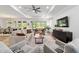 A spacious living room features lots of natural light, neutral furniture, and modern decor at 9746 Sw 108Th Terrace Rd, Ocala, FL 34481