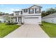 Charming two-story home featuring a well-manicured lawn and an attached two-car garage at 11205 Se 69Th Ter, Belleview, FL 34420