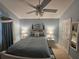 Calming bedroom with ceiling fan, carpet flooring, and soft lighting at 11298 Sw 73Rd Cir, Ocala, FL 34476