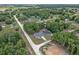 Beautiful aerial view of a home in a wooded neighborhood, showcasing the property's privacy and landscape at 14650 Sw 33Rd Ln, Ocala, FL 34481